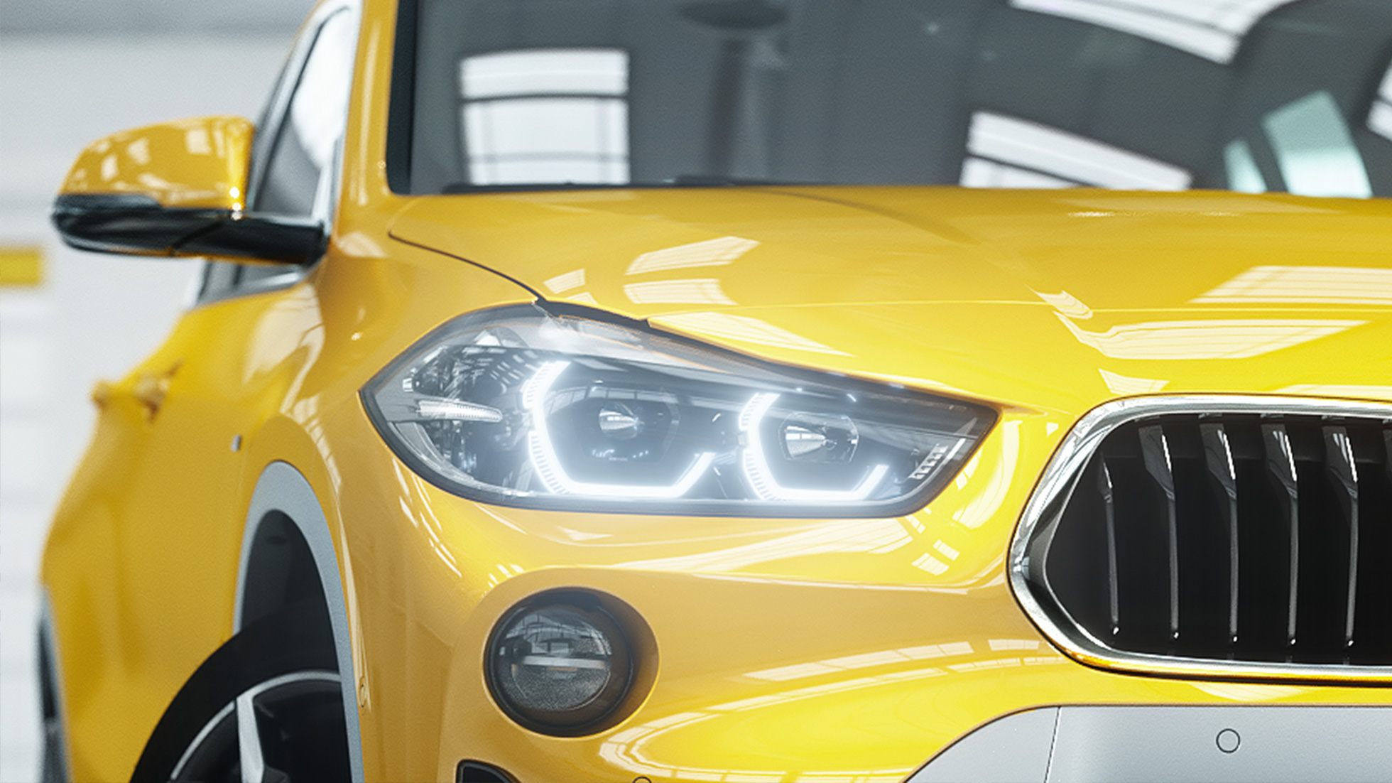 Stylistyka świateł BMW X2 F39 Stylistyka świateł BMW X2 2018 F39 galwaniczny złoty, metalizowany