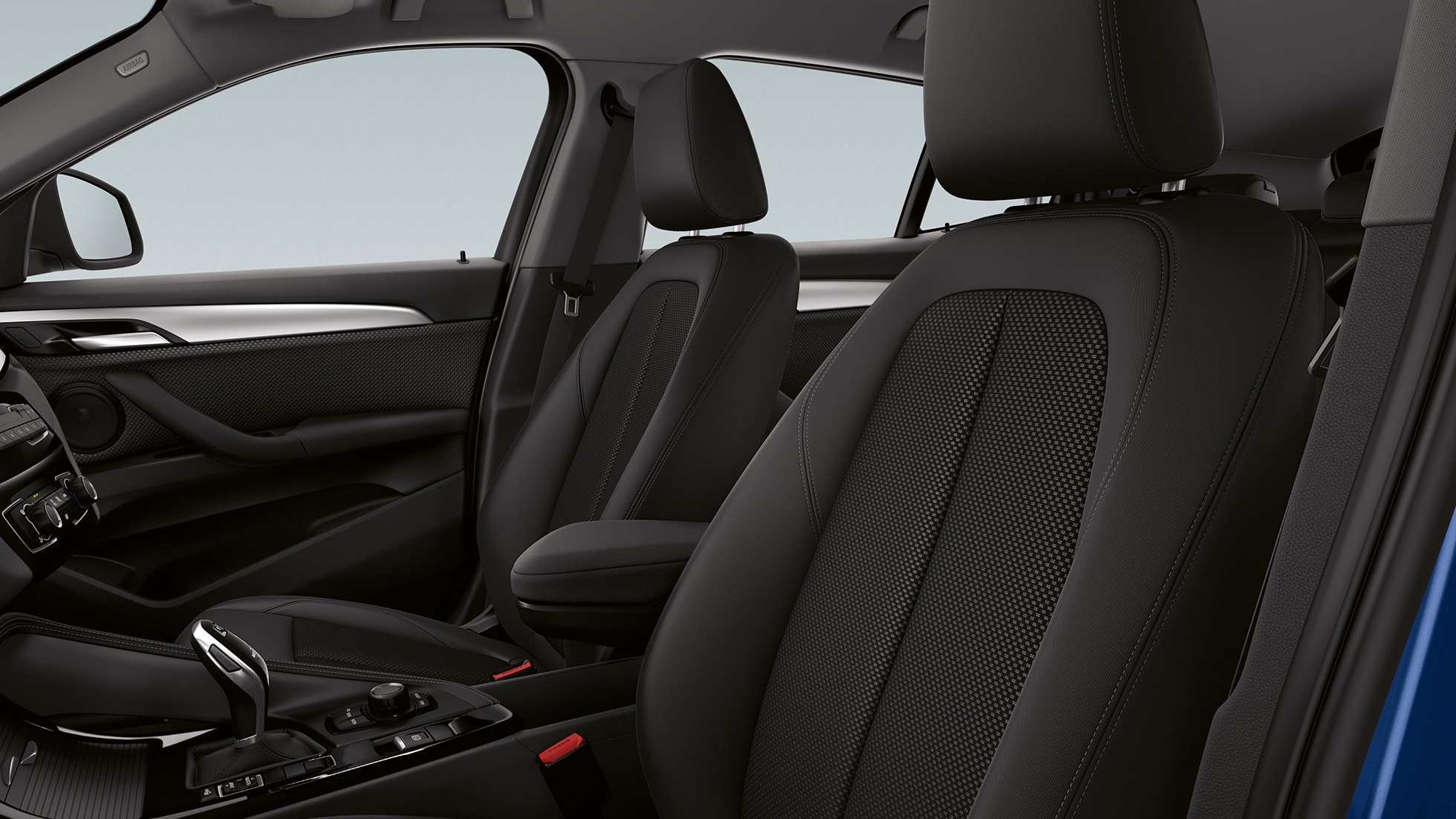 Tapicerka skórzana BMW X2 sDrive20i model Advantage BMW X2 sDrive20i model Advantage 2018 F39, wnętrze, tapicerka skórzana