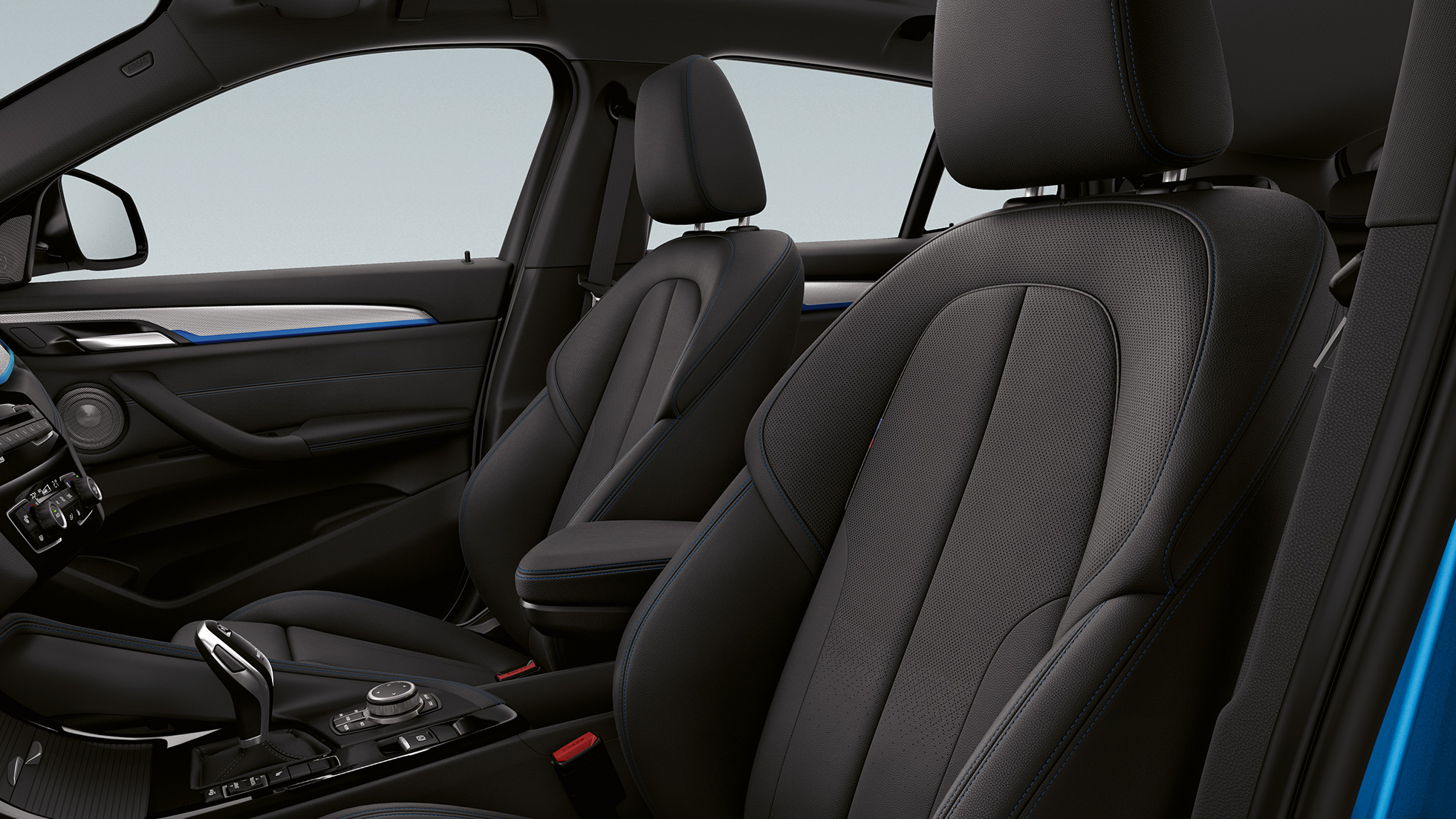Tapicerka skórzana BMW X2 sDrive20i model M Sport X BMW X2 sDrive20i model M Sport 2018 F39, wnętrze, tapicerka skórzana