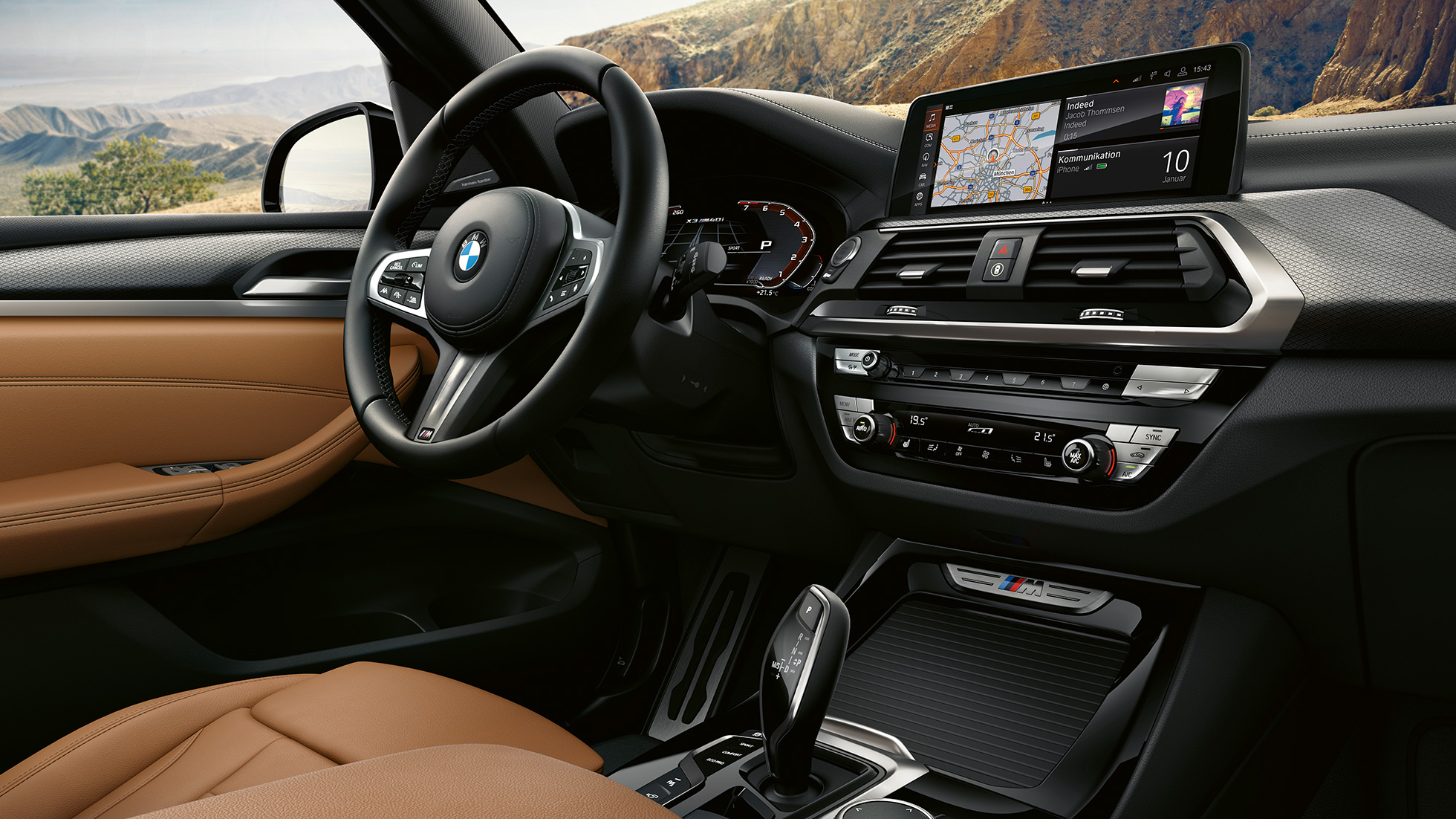 BMW X3 M40i, kierownica i deska rozdzielcza BMW X3 M40i, kierownica i deska rozdzielcza
