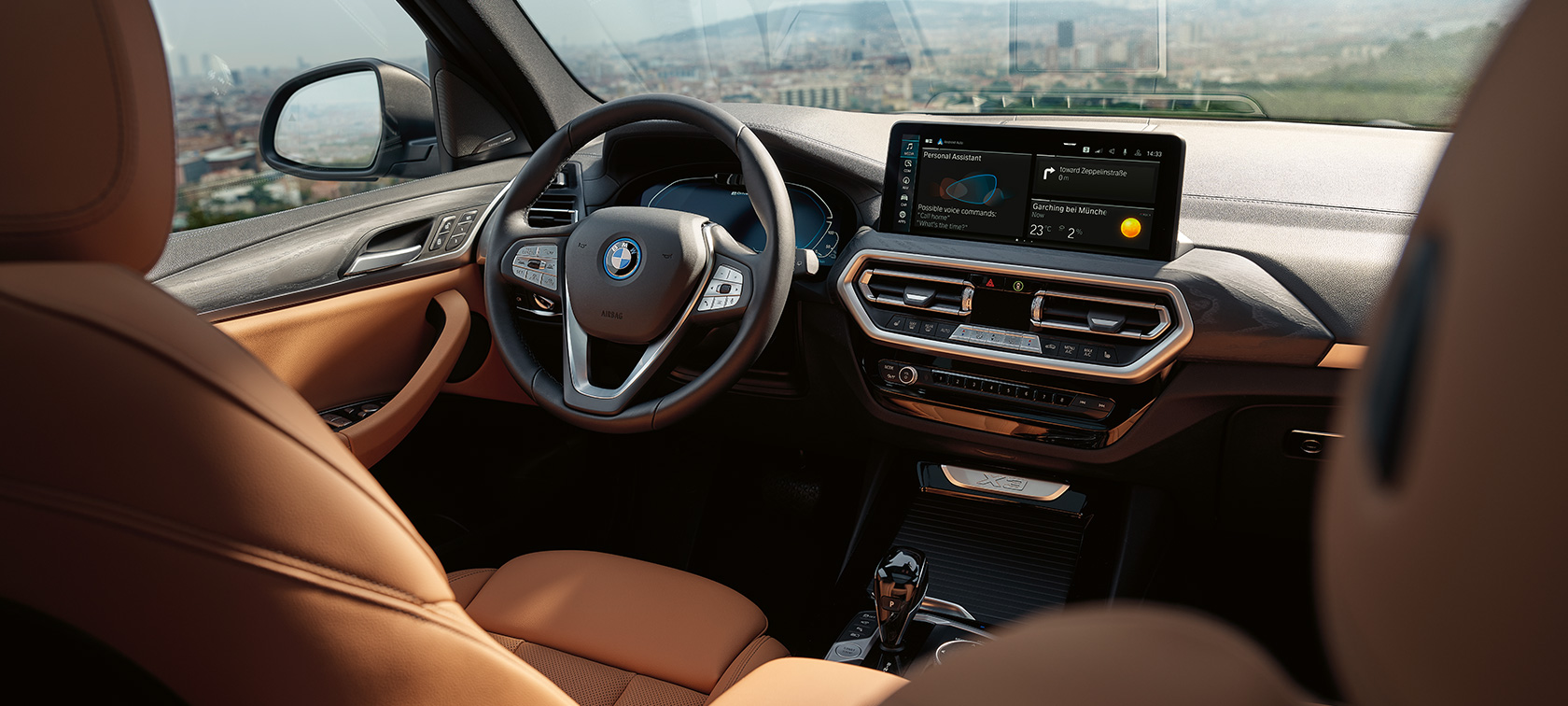 BMW X3 G01 2021 elementy stylistyczne tapicerka Sensatec Cognac BMW X3 G01 2021 elementy stylistyczne tapicerka Sensatec Cognac