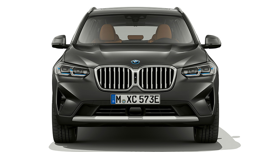 BMW X3 G01 2021 szary Sophisto stylistyka przodu BMW X3 G01 2021 szary Sophisto zbliżenie stylistyka przodu