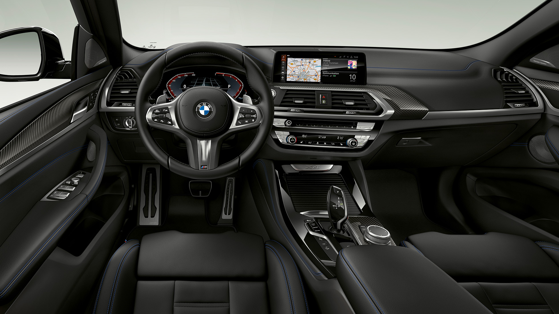 Kokpit BMW X4 model M Sport Kokpit BMW X4 xDrive30i model M Sport G02 2018 wnętrze