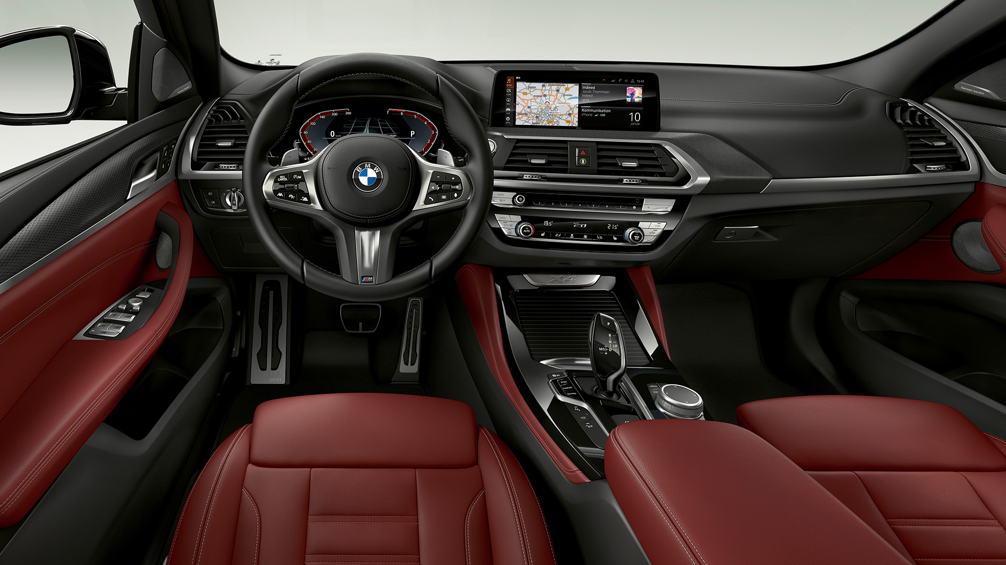 Kokpit BMW X4 xDrive30i model M Sport X Kokpit xDrive30i BMW X4 model M Sport X G02 2018 wnętrze