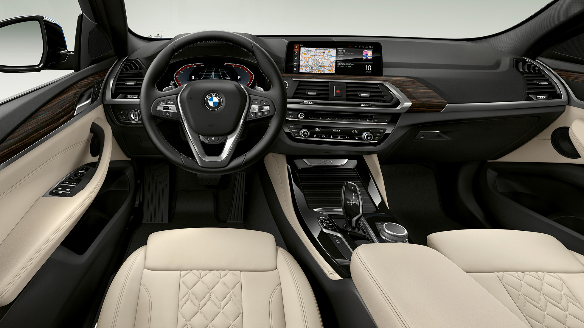 Kokpit BMW X4 model xLine Kokpit BMW X4 xDrive20d model xLine G02 2018 wnętrze