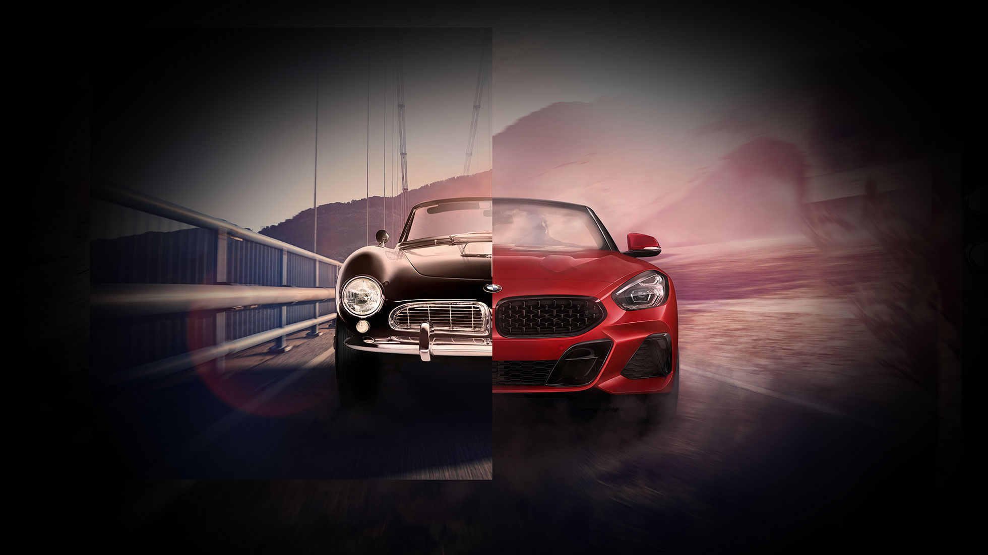 BMW 507 i BMW Z4 Roadster Podzielony ekran z BMW 507 i BMW Z4 Roadster
