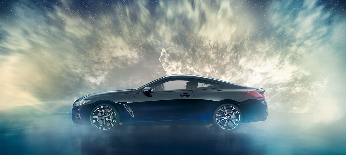 BMW Individual M850i NIGHT SKY, z boku BMW Individual M850i NIGHT SKY widok z boku
