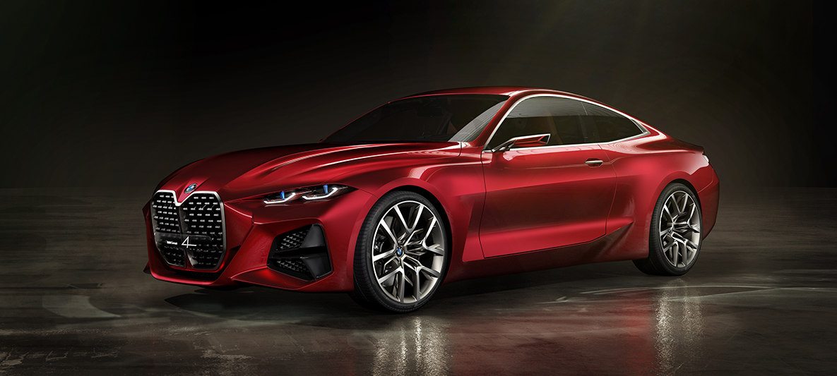 BMW 4 Concept Forbidden Red wyglÄd zewnÄtrzny przÃ³d