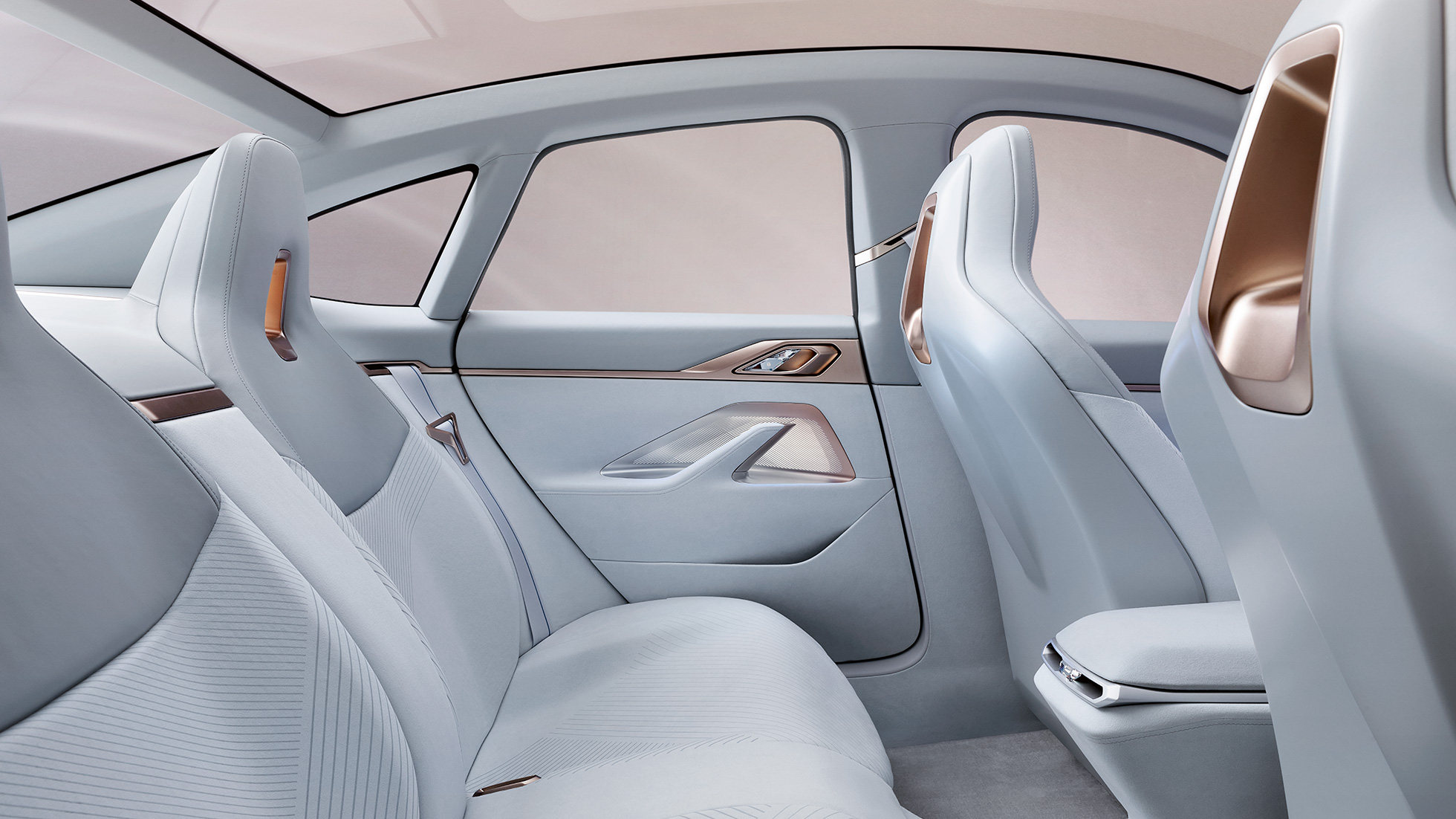 Wnętrze 3 BMW Concept i4 2020 G26 Wnętrze 3 BMW Concept i4 2020 G26, samochód elektryczny, w pełni elektryczne BMW Gran Coupé