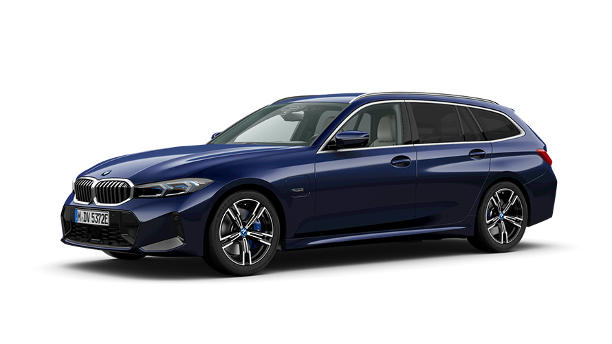 BMW serii 3 Touring G21 PHEV przedni półprofil podczas postoju