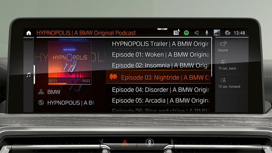 Zbliżenie wyświetlacz kontrolny widok Connected Music ze Spotify Zdalna aktualizacja oprogramowania zbliżenie wyświetlacz kontrolny widok Connected Music ze Spotify