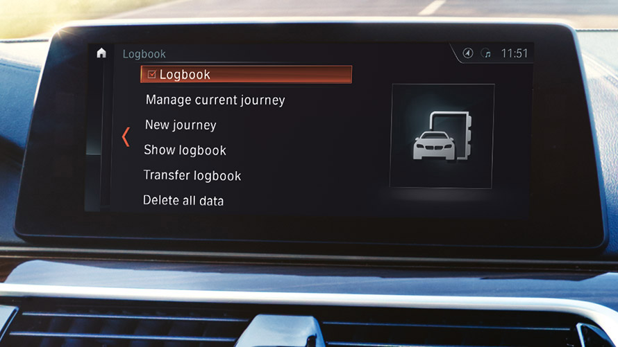Online Logbook Online Logbook pokazuje sie na wyświetlaczu BMW