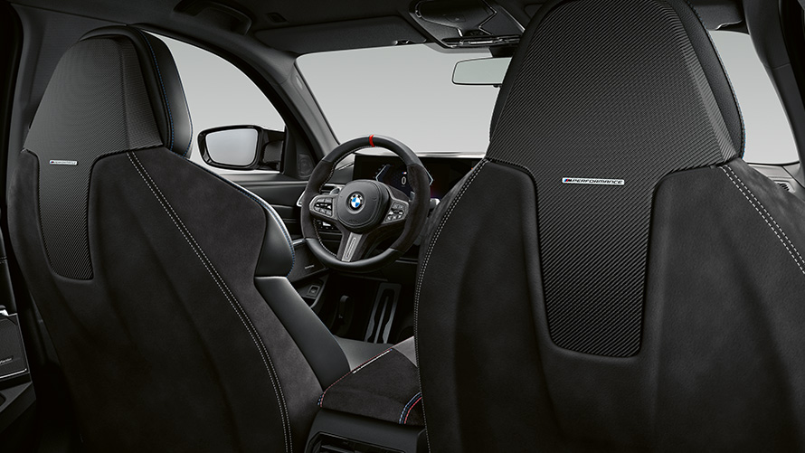 Plecy fotela M Performance akcesoria BMW M Performance Parts Plecy fotela M Performance akcesoria BMW M Performance Parts zbliżenie