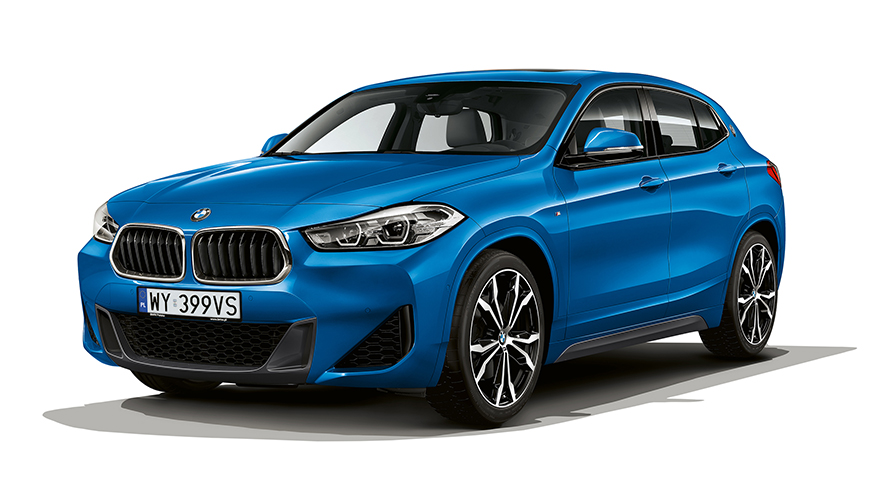 Zdjęcie studyjne BMW X2 z pakietem M Sport Zdjęcie studyjne BMW X2 z pakietem M Sport przedni półprofil